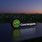 Mini Enseigne LED Conciergerie - vue crépuscule
