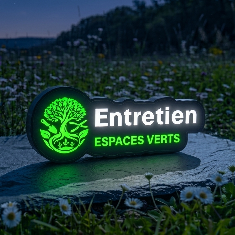 Mini Enseigne LED Véhicule – Entretien Espaces Verts