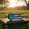 Mini Enseigne LED Agent Immobilier - vue de jour