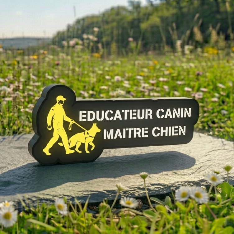 Mini Enseigne LED Véhicule – Maître Chien / Éducateur Canin