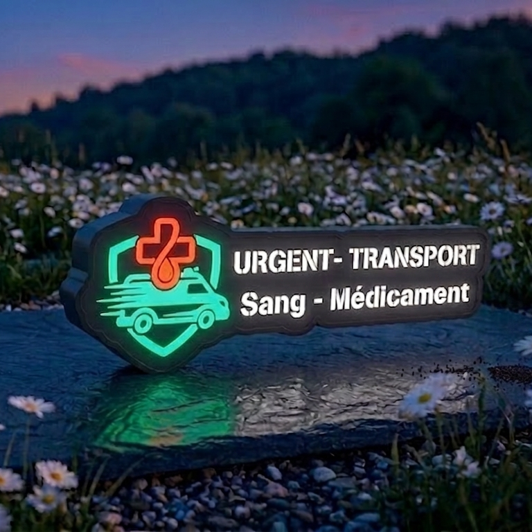 Mini Enseigne LED Véhicule – Transport Urgent