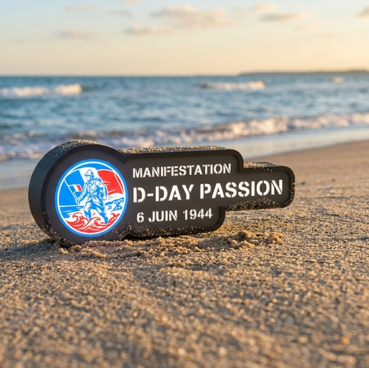 Mini Enseigne de véhicule 5V D-Day manifestation fixation pare soleil