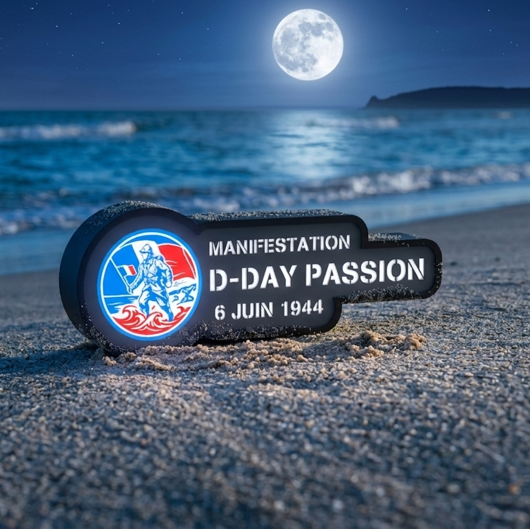 Mini Enseigne de véhicule 5V D-Day manifestation fixation pare soleil