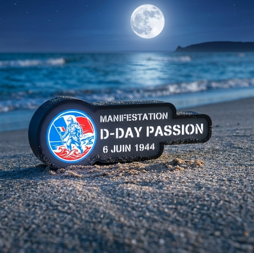 Mini Enseigne de véhicule 5V D-Day manifestation fixation pare soleil