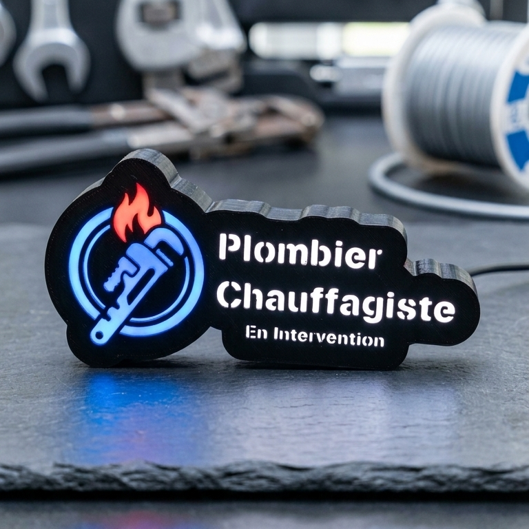 5V-Kfz-Minischild – Installateur – Sonnenblendenbefestigung