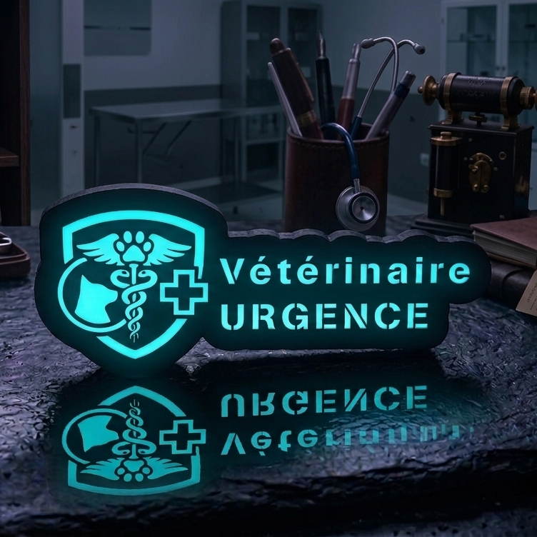 Mini Enseigne LED Véhicule – Vétérinaire Urgence