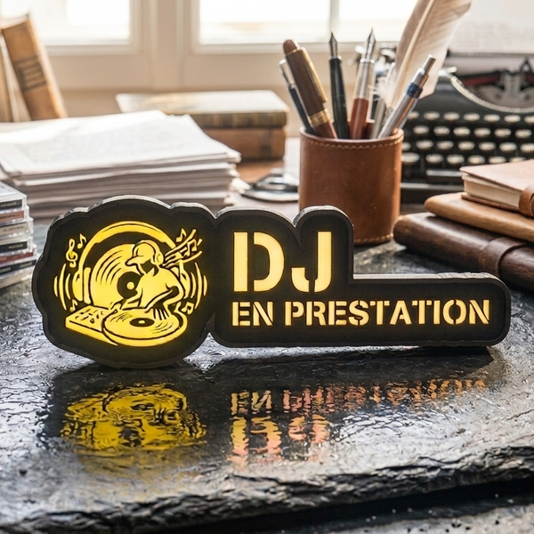 Mini Enseigne LED Véhicule – DJ en Prestation