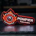 Mini-Fahrzeugschild 5V Freiwillige Feuerwehr Sonnenblendenbefestigung
