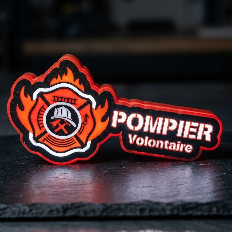 Mini 5V Volunteer Firefighter Vehicle Sign Sun Visor Mount
